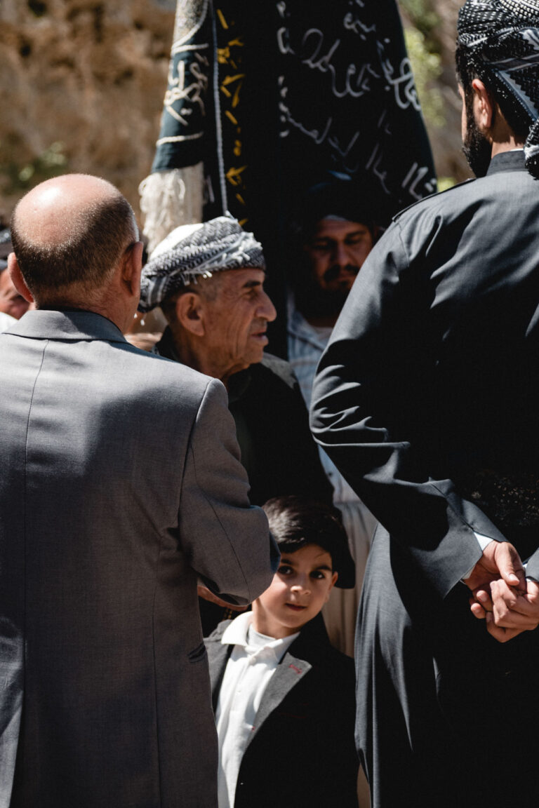 Group of Sufi practitioners attending a traditional ceremony in Akre, Kurdistan