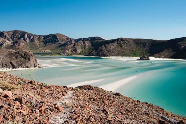 beautiful beach with turquoise water in Baka California