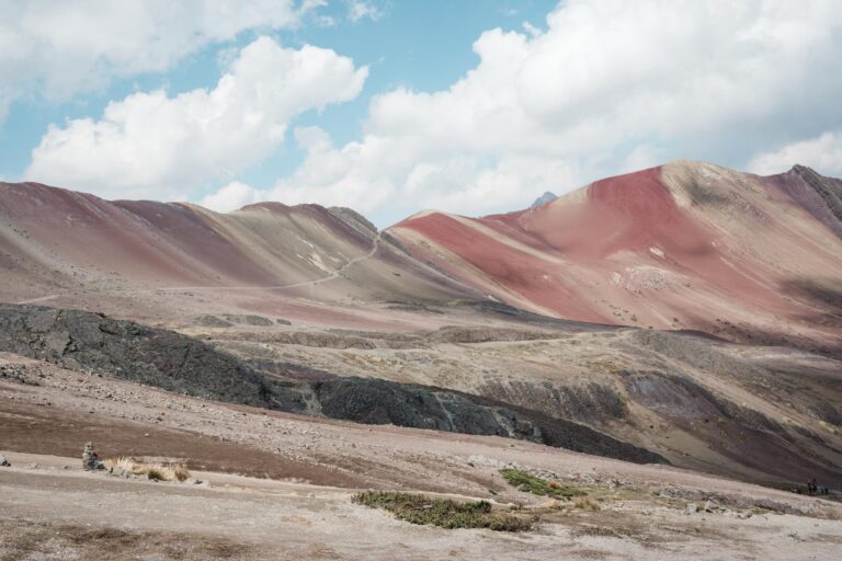 Colorful Rainbow Mountain (Vinicunca) showcasing vibrant mineral layers in Peru